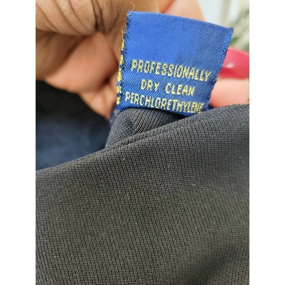 VTG Charter Club Black Polyester Round Neck Half Sleeve Knee Length Dress 14W - Picture 9 of 12